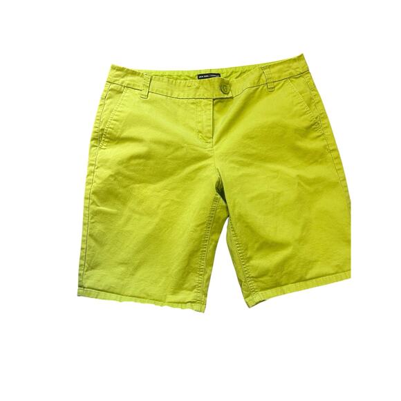 New‎ York & Company Chino Shorts Women’s Size 12 Green - Picture 1 of 9